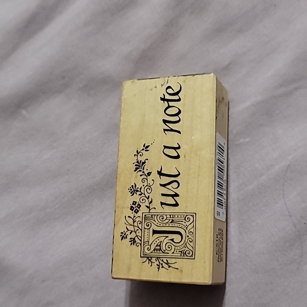 Stamp Craft Wish Just A Note Phrase Wooden Rubber Stamp